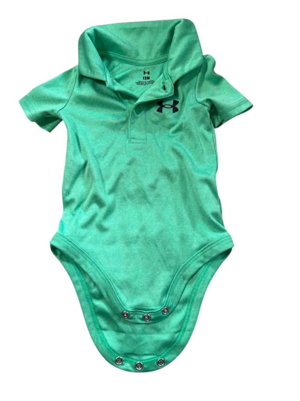 Under Armour Infant Polo Bodysuit in Mint Green